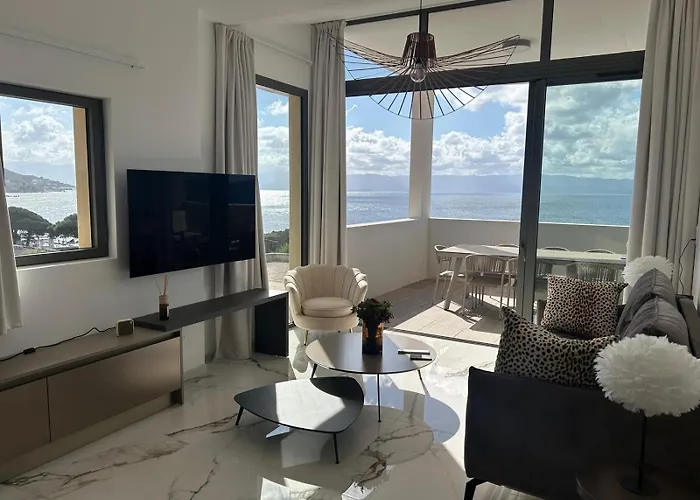 Lägenhet De Luxe Type 4 Eden Sanguinaires Vue Avec Piscine Chauffee Ajaccio (Corsica)