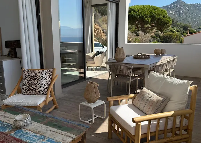 De Luxe Type 4 Eden Sanguinaires Vue Avec Piscine Chauffee Lägenhet Ajaccio (Corsica)